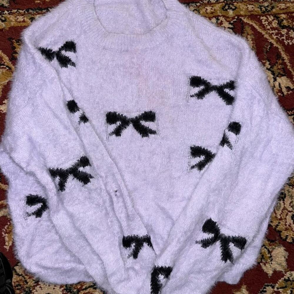 Shein purple black bow